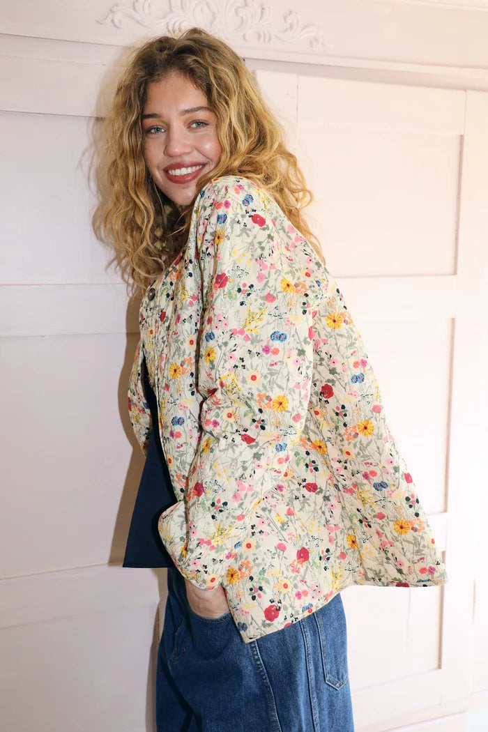 Lollys Laundry Lily Quilted Jacket | Flower Print