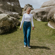 Moke Lina Womens Long Sleeve Top | White