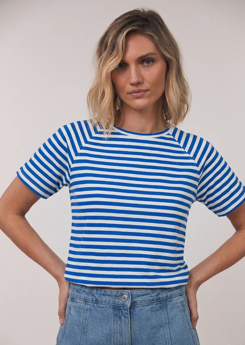 Lollys Laundry Liz Tee | Neon Blue