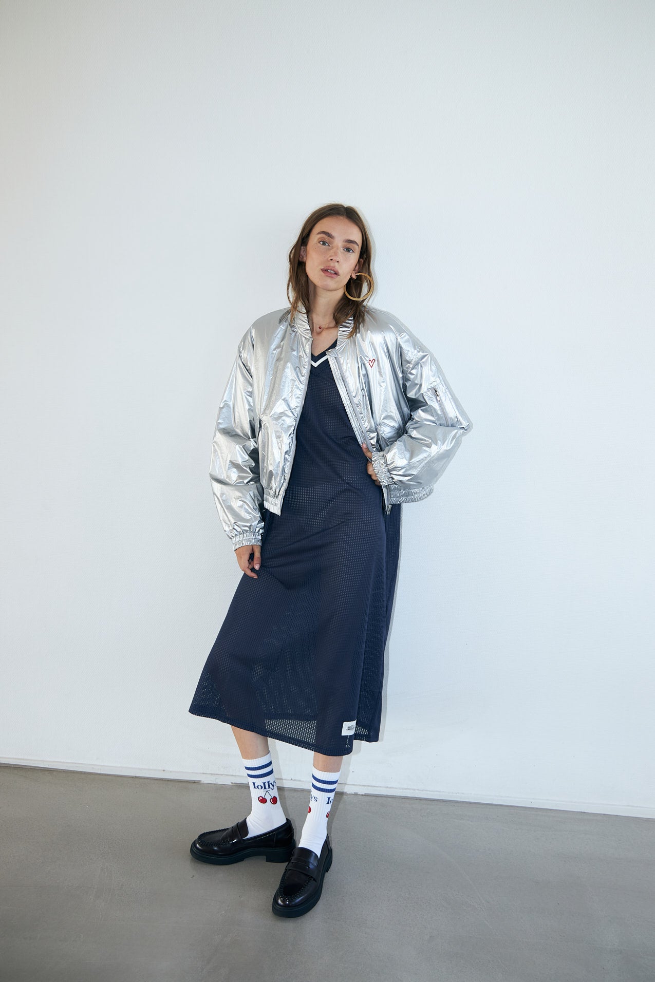 Lollys Laundry Liw Bomber Jacket | Silver