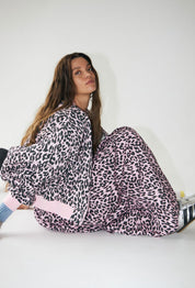 Lollys Laundry Liw Bomber Jacket | Leopard Print Pink