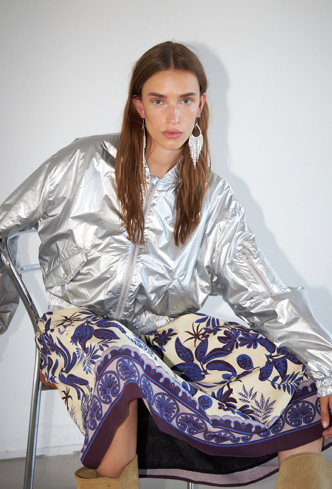 Lollys Laundry Liw Bomber Jacket | Silver
