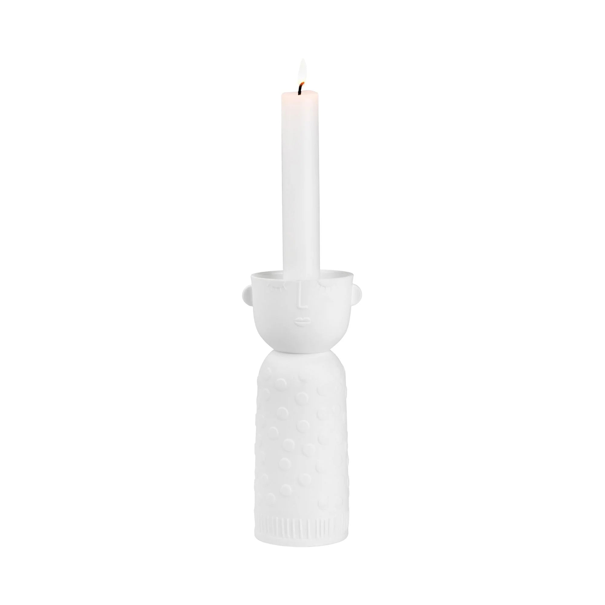 Rader Porcelain Tales Candle Carrier Luna | White