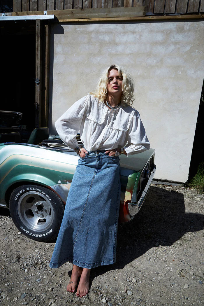 Lollys Laundry Luna Maxi Skirt | Blue