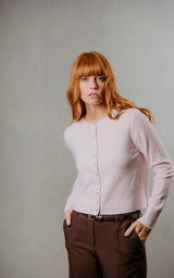Bridge & Lord Marnie Cropped Cardigan | Pale Pink