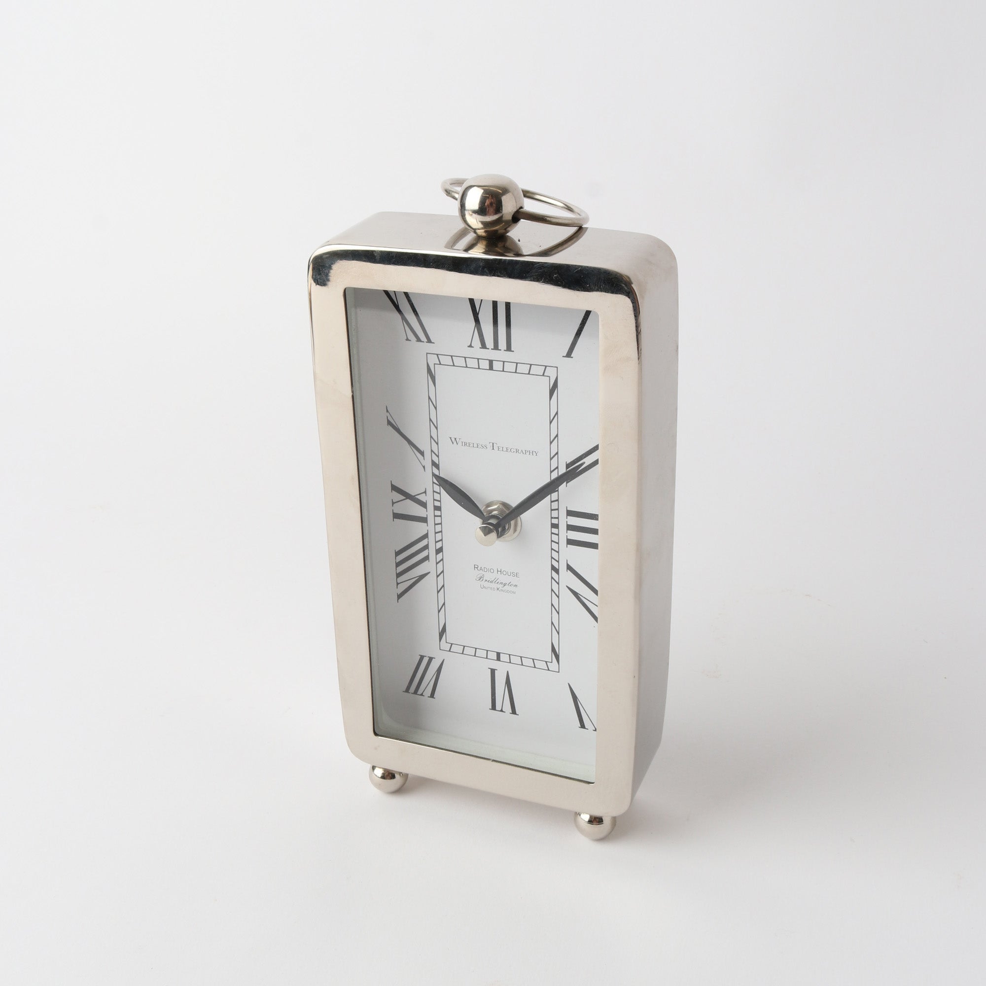 Le Forge Mid-Century Rectangle Clock | Nickel