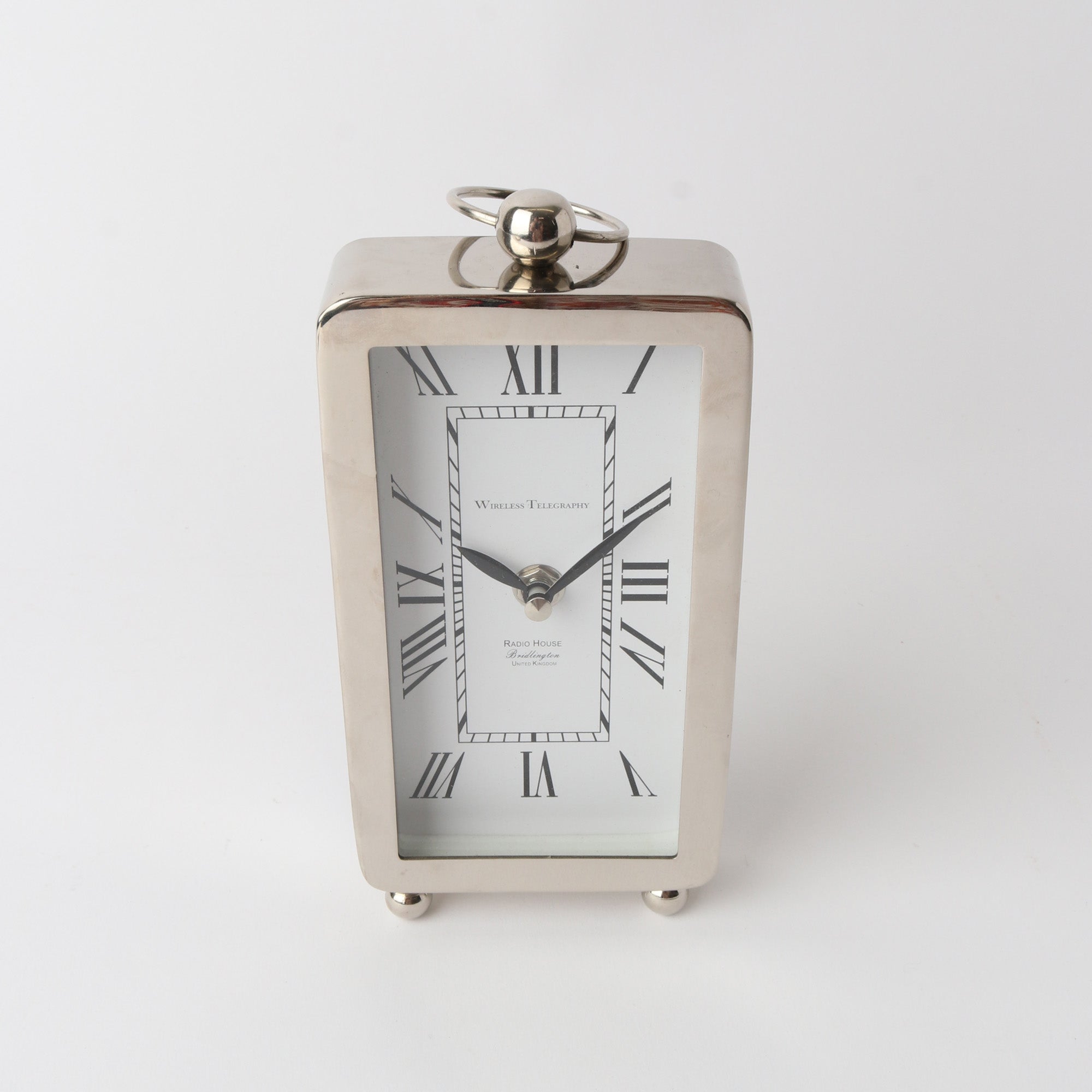 Le Forge Mid-Century Rectangle Clock | Nickel