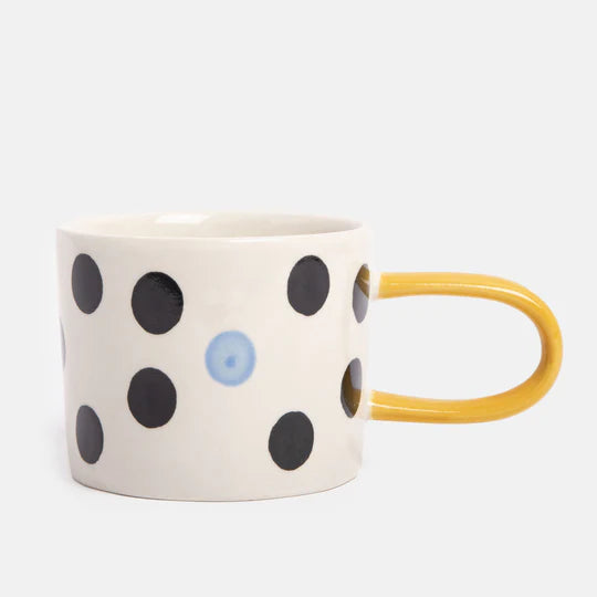 Caroline Gardiner Ceramic Mug | Blue Accent Dotty