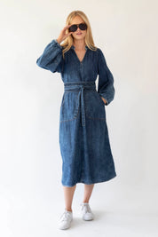 Lollys Laundry Paris Midi Dress | Blue