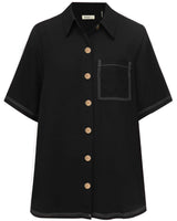 Moke Missy Womens Shirt | Black