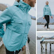 Moke Maggie Rain Jacket | Aqua