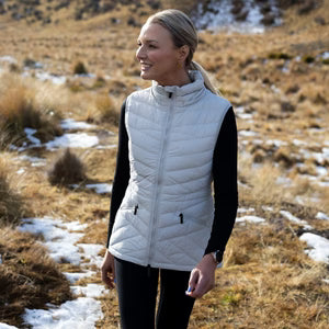 Moke Mary-Claire 90/10 Packable Down Vest | Silver