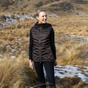 Moke Mary-Claire 90/10 Packable Down Vest | Chocolate