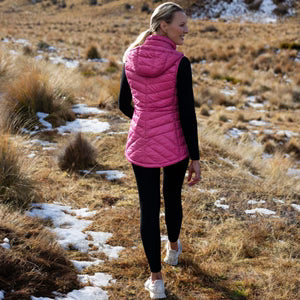 Moke Mary-Claire 90/10 Packable Puffer Vest | Rose Violet