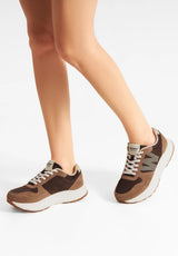 Woden Mathilde Runner Suede | Chocolate Multi