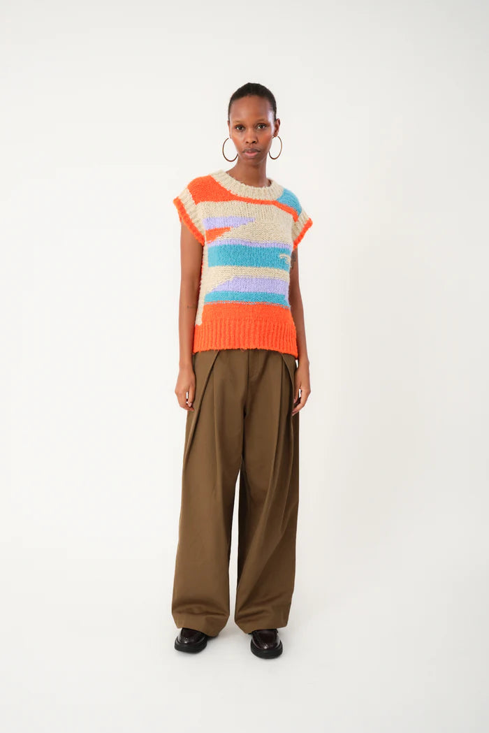 Lollys Laundry Max Knit Vest | Red