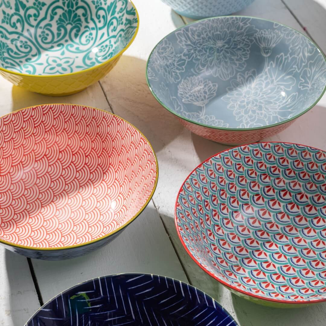 Mikasa Ramen Bowl 21cm | Grey Floral