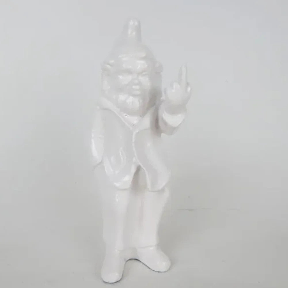 Mini Pop Gnome With Finger | White