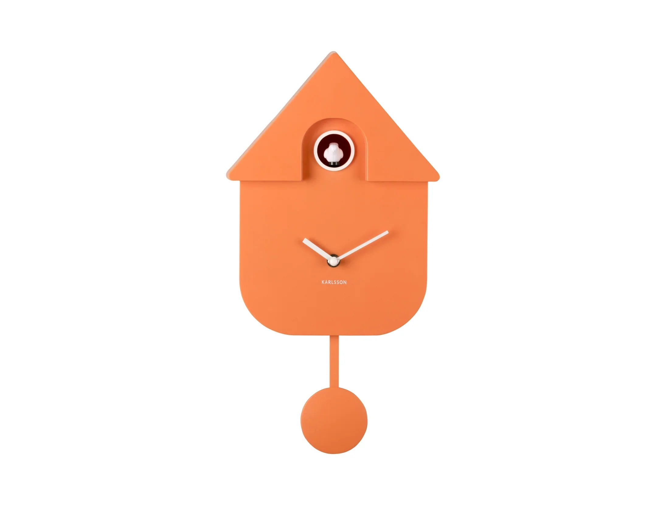 Karlsson Modern Cuckoo Clock | Bright Orange