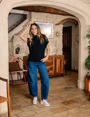 Mos Mosh Biola Bine Knit Vest | Black