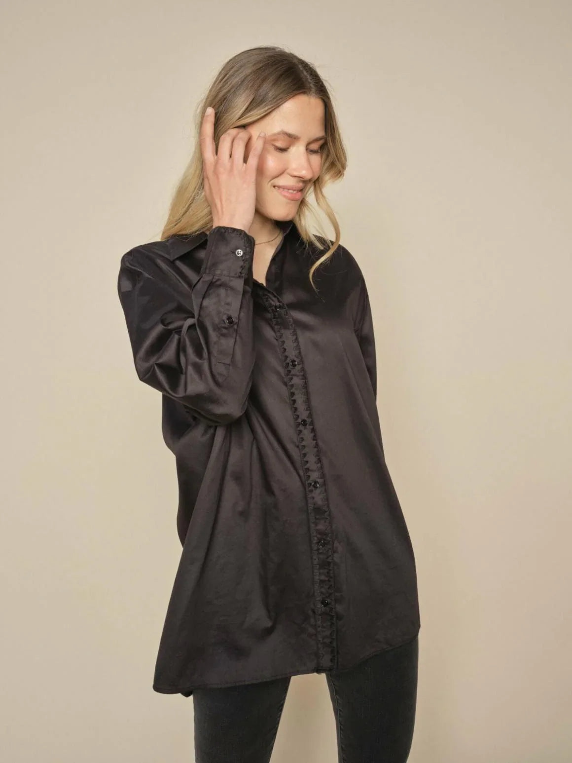 Mos Mosh Danika Sheer Shirt | Black