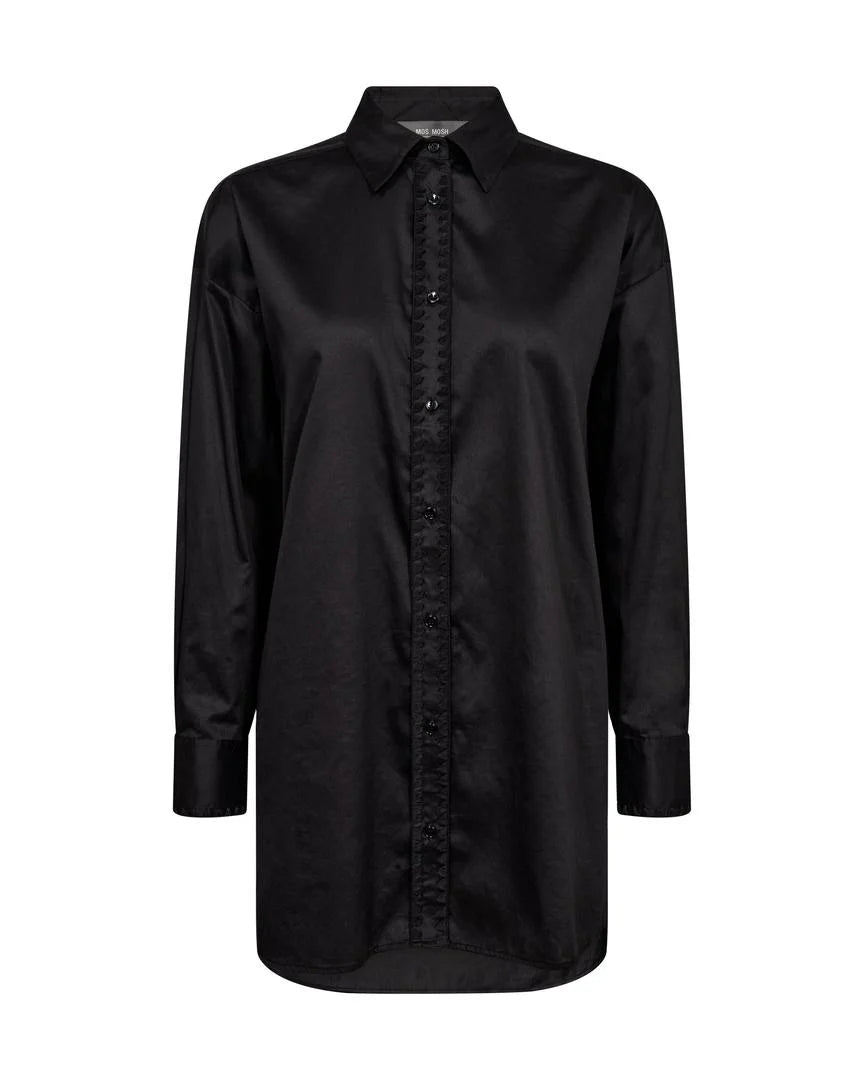 Mos Mosh Danika Sheer Shirt | Black