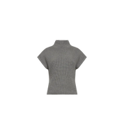 Mos Mosh Biola Bine Knit Vest | Grey Melange