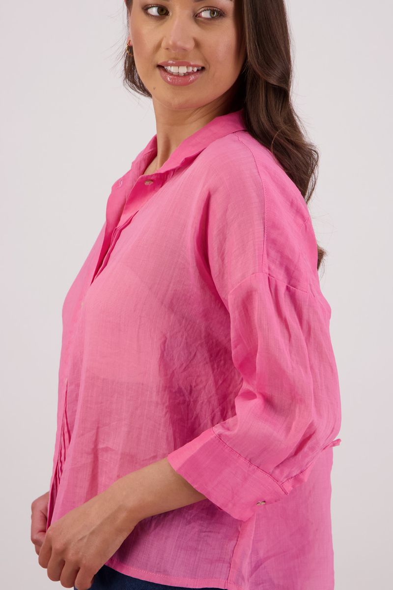 Taj Ramie Shirt | Pale Pink