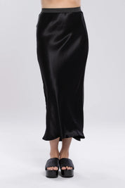 Nes Muse Satin Skirt | Ink