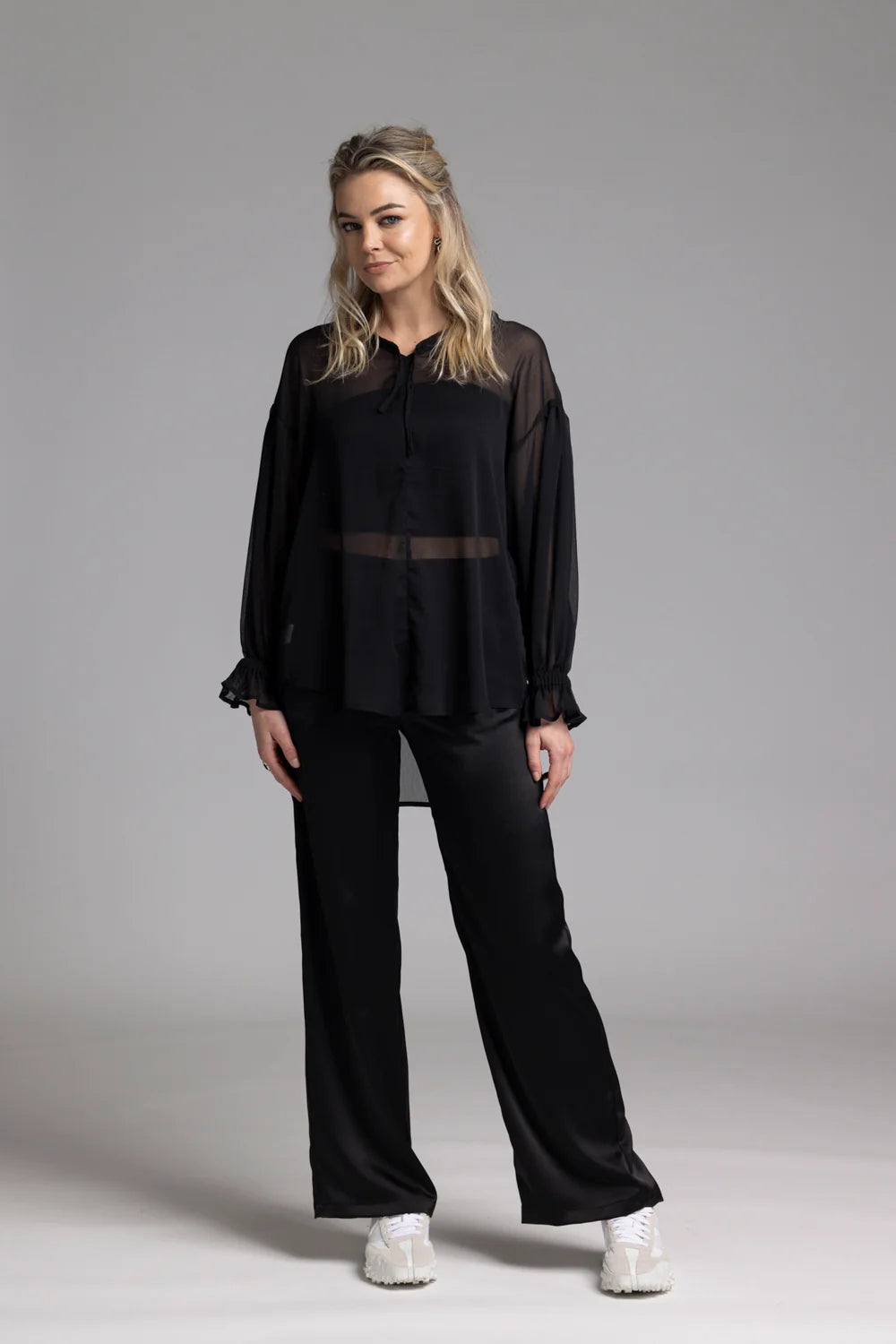 Nes Satin Gin Pant | Black