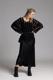 Nes Muse Satin Skirt | Black