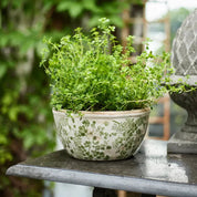 French Country Botanical Pot | Large Wide