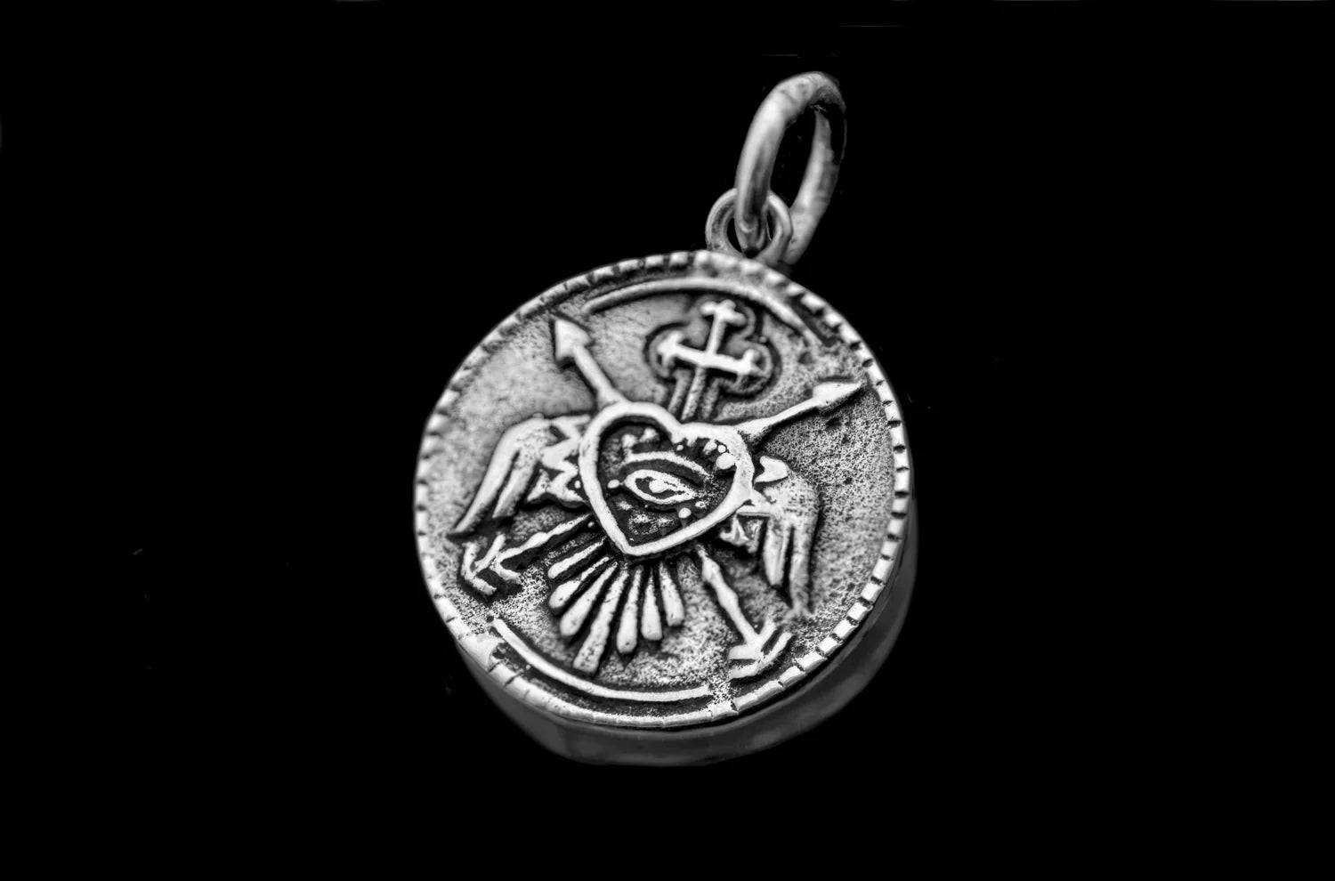 Nikki Ross Harmony Tag Sterling Silver Oxidised