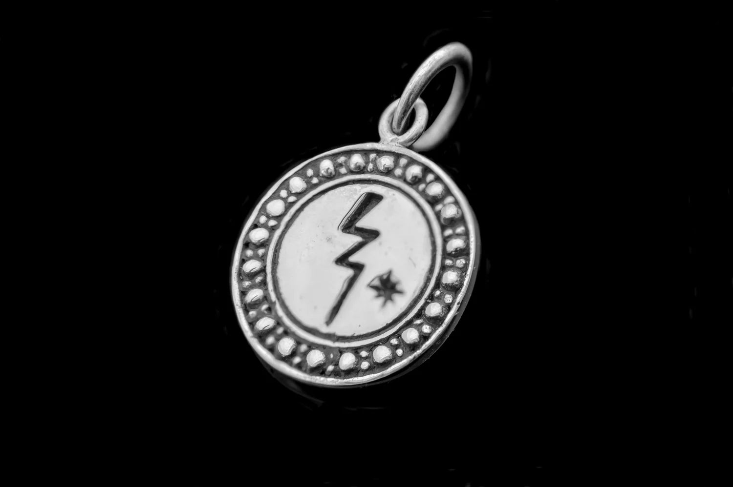 Nikki Ross Lightning Coin Tag Silver