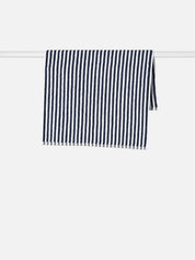 Citta Wide Stripe Cotton Bath Mat | Navy White