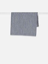 Citta Wide Stripe Cotton Bath Mat | Navy White