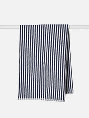 Citta Wide Stripe Cotton Bath Towel | Navy White