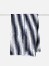 Citta Wide Stripe Cotton Bath Towel | Navy White