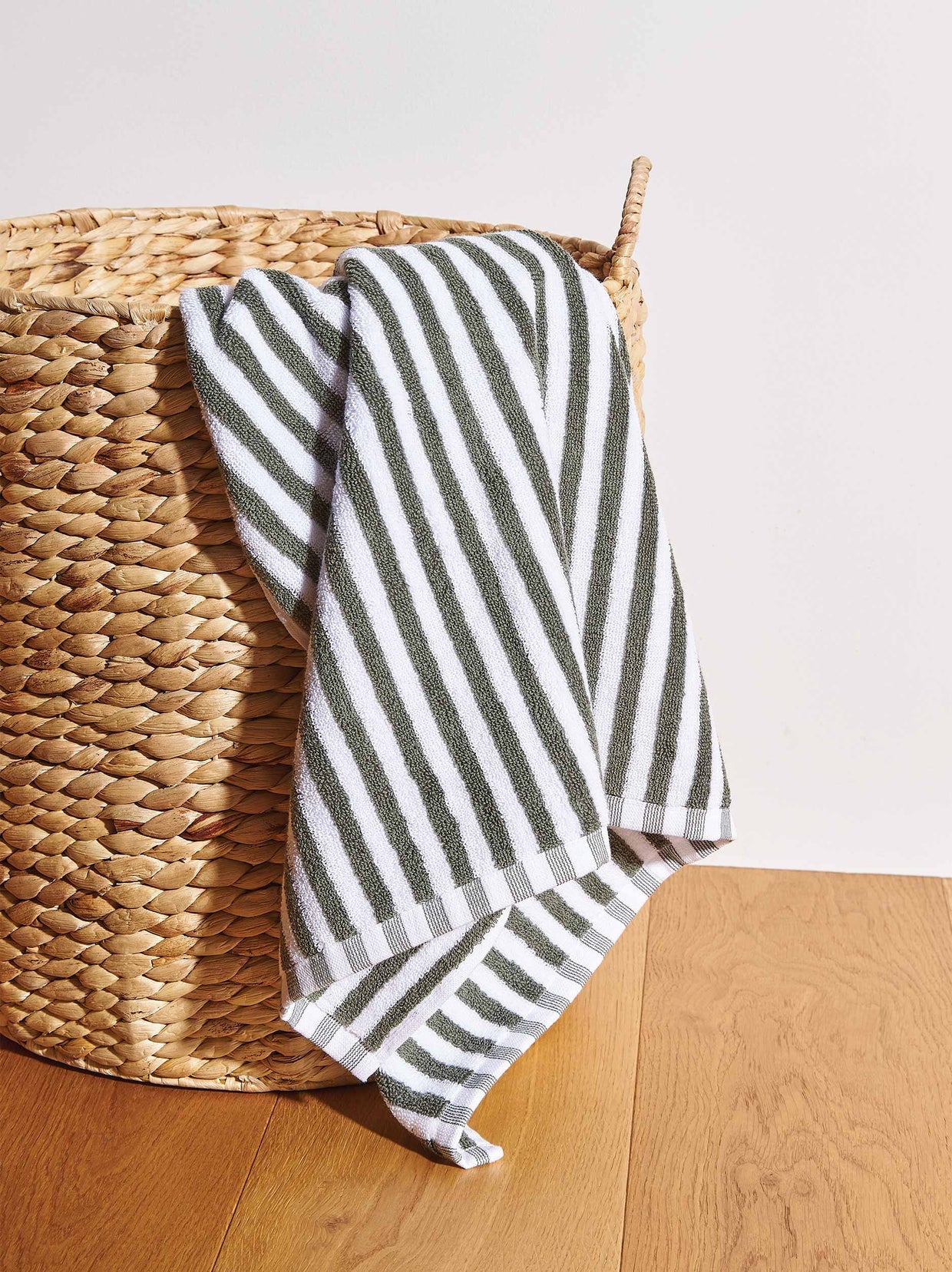 Citta Wide Stripe Cotton Towel Bundle | Olive