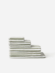 Citta Wide Stripe Cotton Towel Bundle | Olive