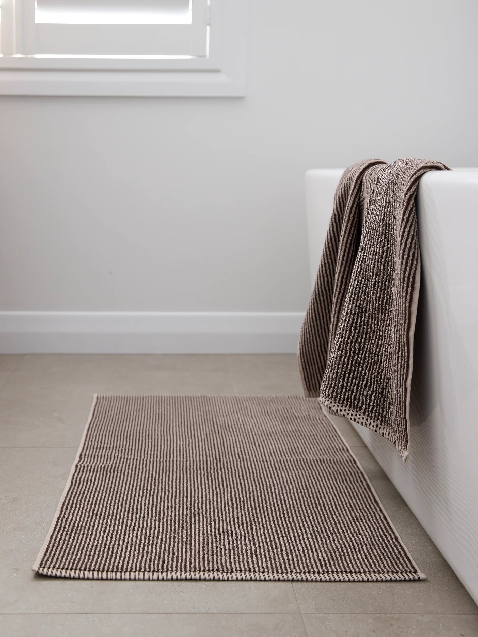 Citta Stripe Cotton Towel Bundle 9 Piece Set | Cocoa Bone