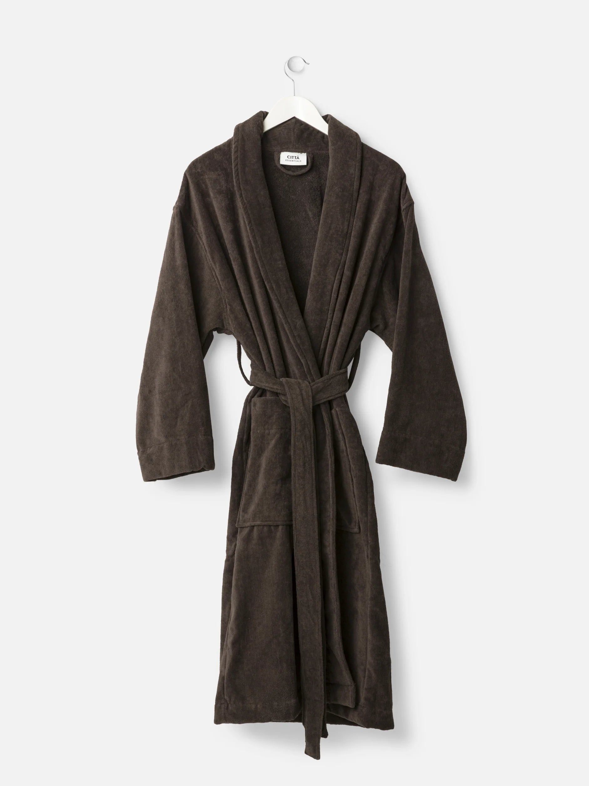 Citta Velour Cotton Robe | Cocoa