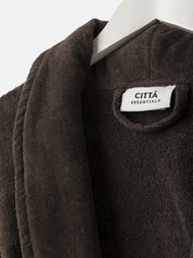 Citta Velour Cotton Robe | Cocoa
