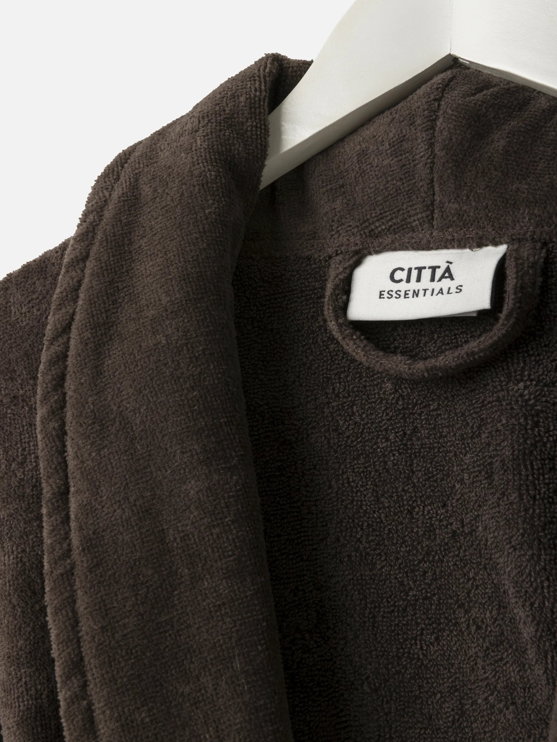 Citta Velour Cotton Robe | Cocoa