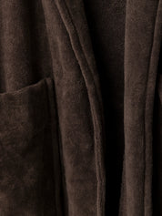 Citta Velour Cotton Robe | Cocoa