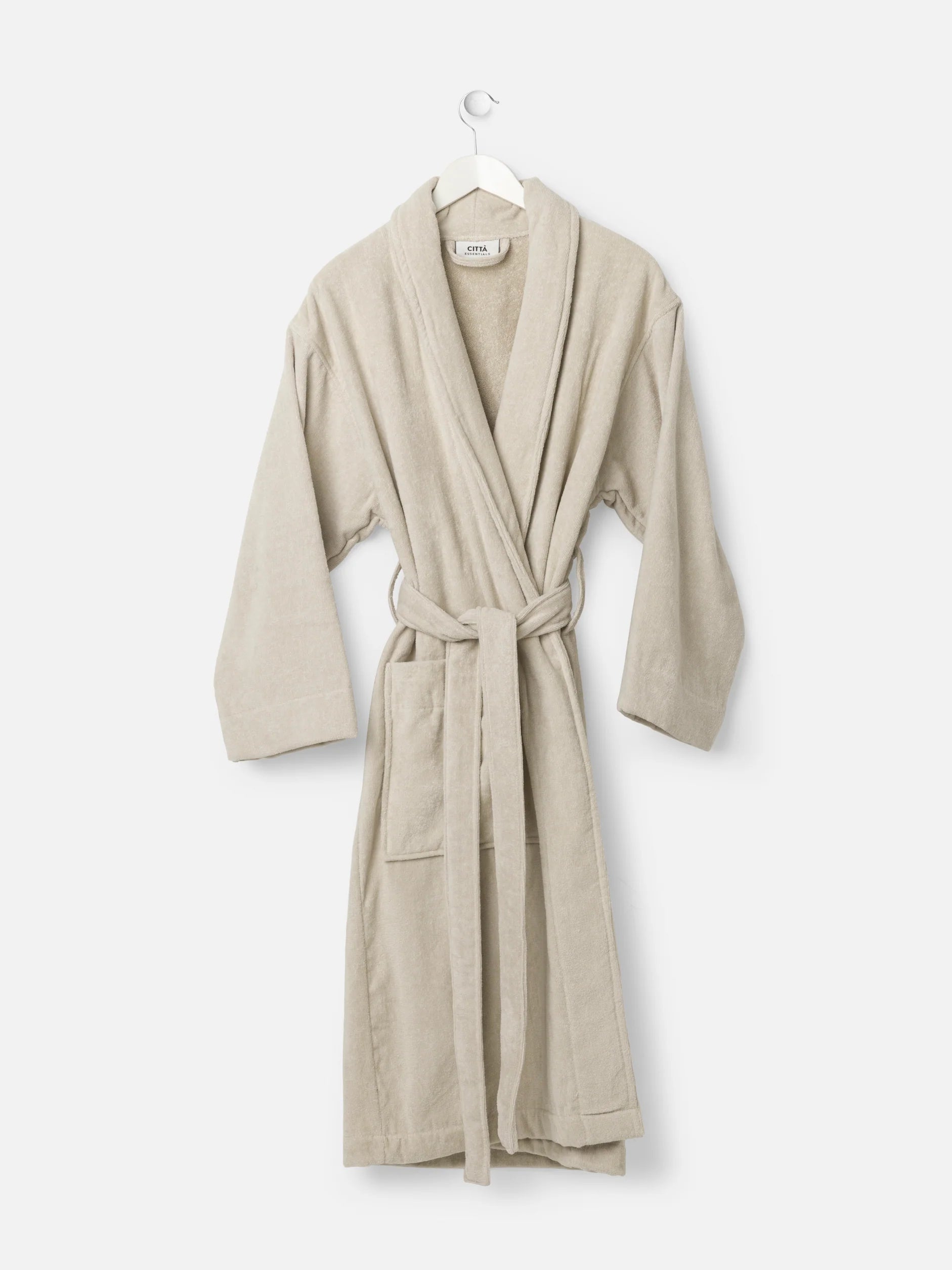 Citta Velour Cotton Robe | Oat
