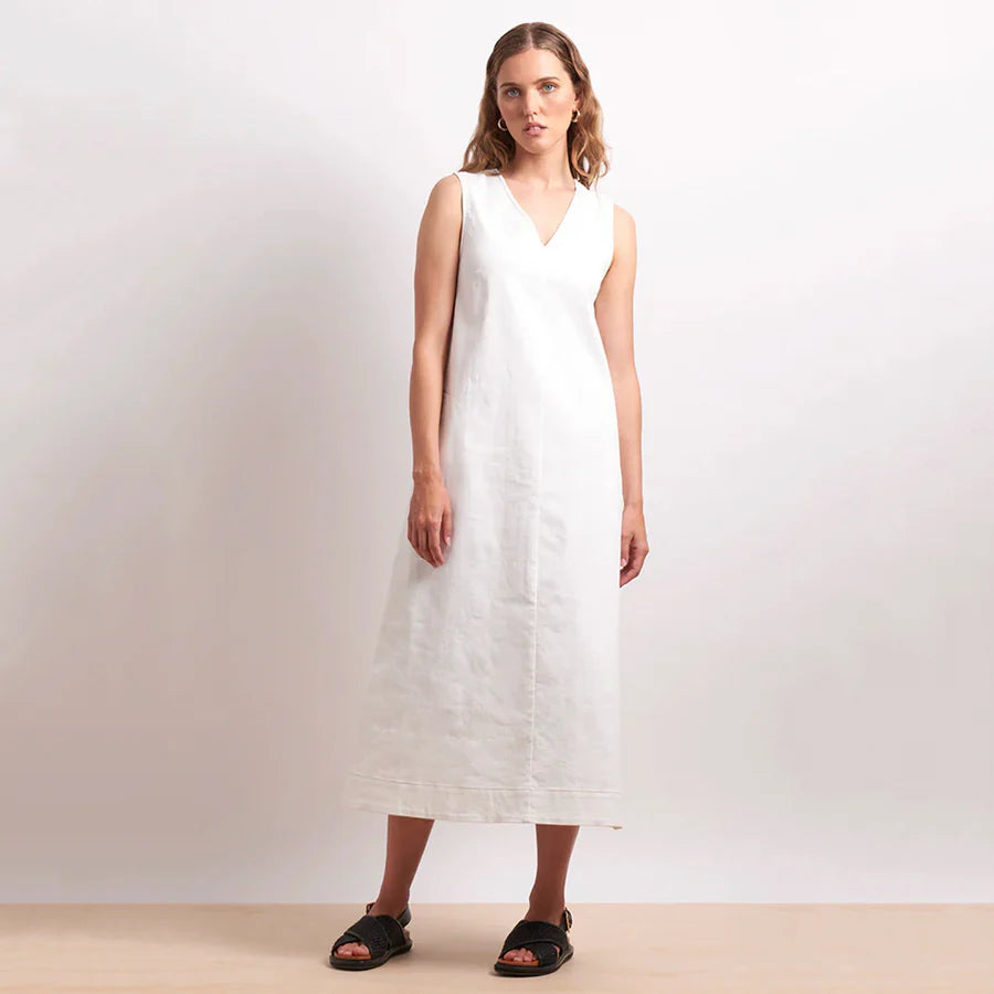 Neris Buckle Up Dress | Ivory