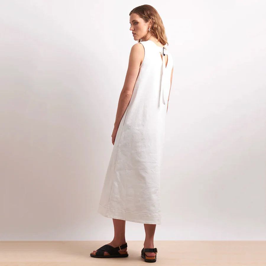 Neris Buckle Up Dress | Ivory
