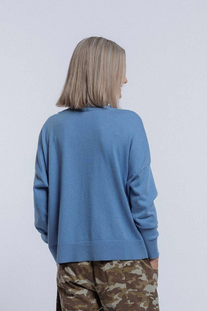 New Lands Griddy Sweater | Zaffer Blue