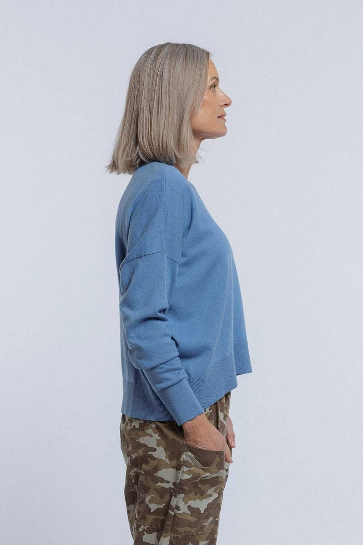 New Lands Griddy Sweater | Zaffer Blue